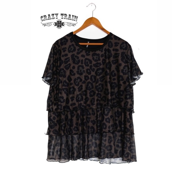 NWT! CrAzY TrAiN Layer it in Leopard Top! ❤️ - Picture 6 of 10